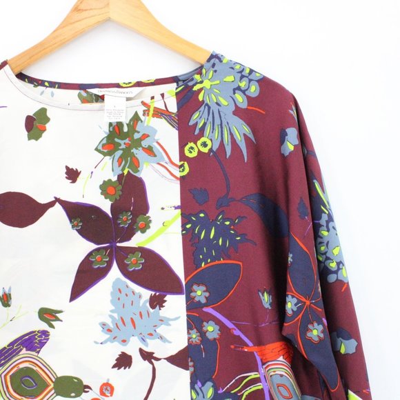 Drapers & Damons Blouse Top Womens Multicolor Lightweight Floral Pattern Size L - Picture 2 of 9